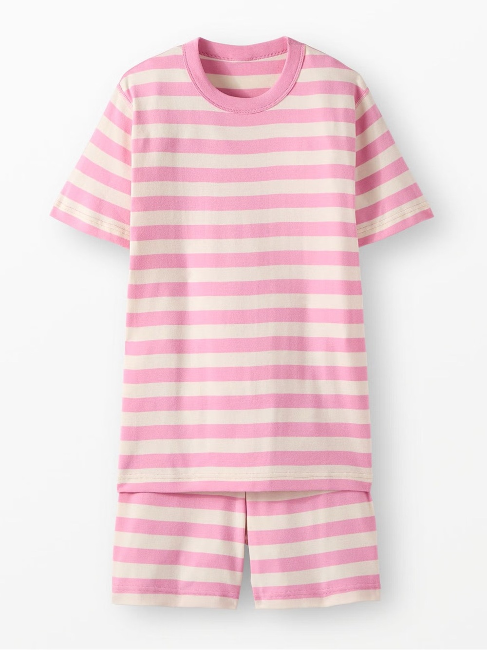 Hanna andersson Adult Short John Pajama Set pink stripes size XL